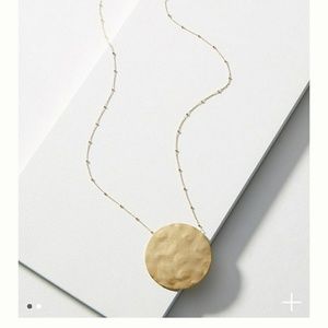 Antiqued Gold Pendant Necklace